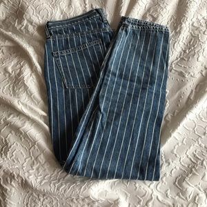 Striped Mom Jeans